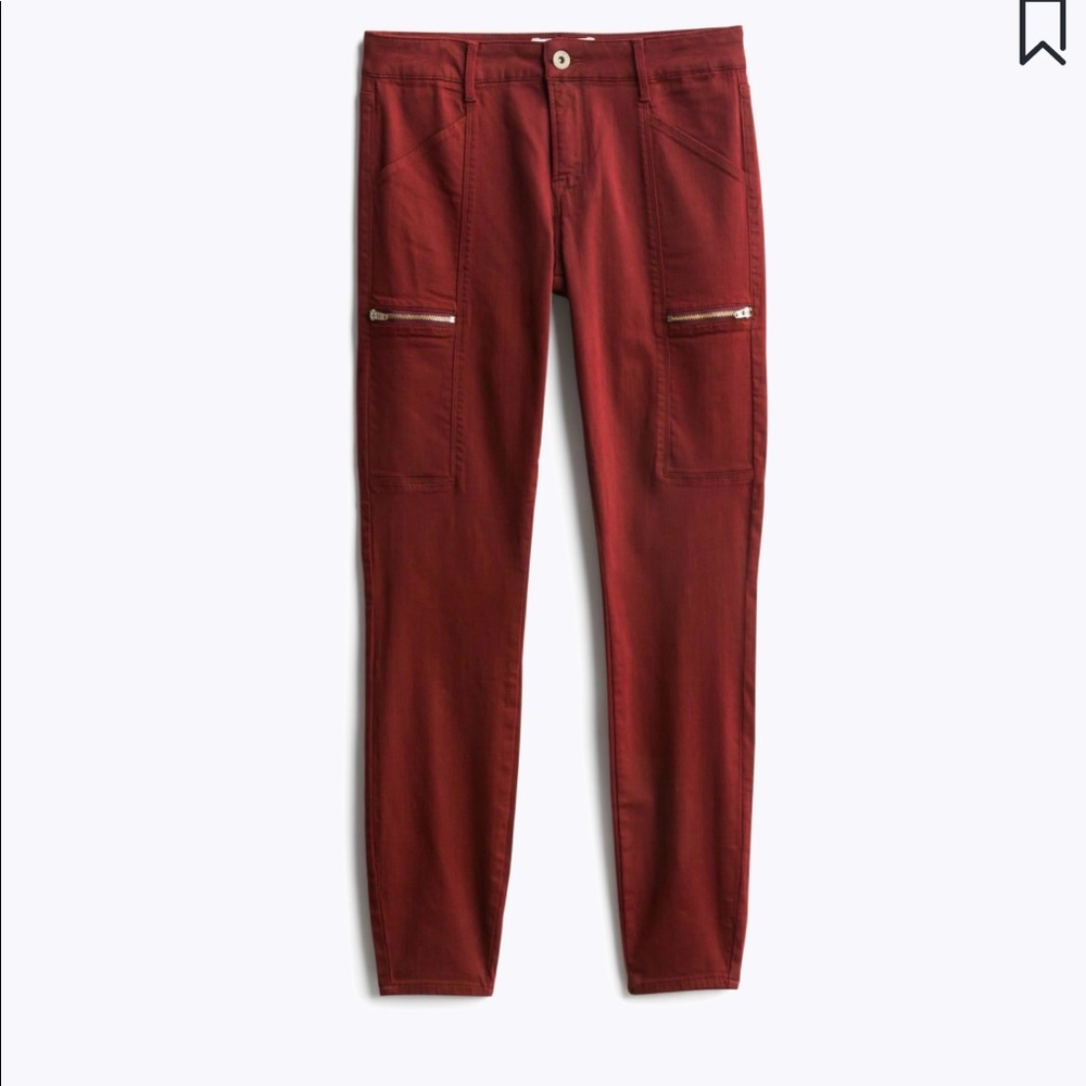 Pistola Cargo Skinny Pant, size 10, Burgundy